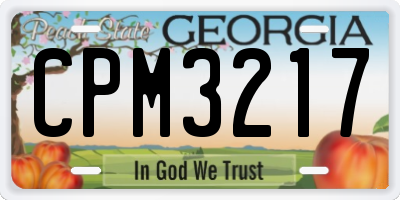 GA license plate CPM3217