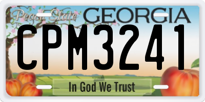 GA license plate CPM3241