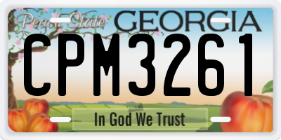 GA license plate CPM3261