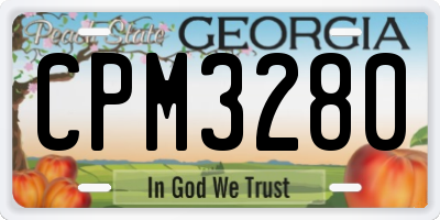 GA license plate CPM3280
