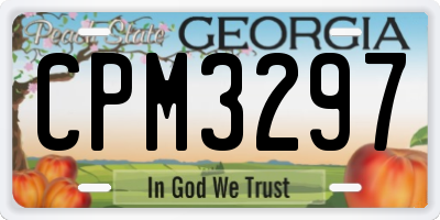 GA license plate CPM3297
