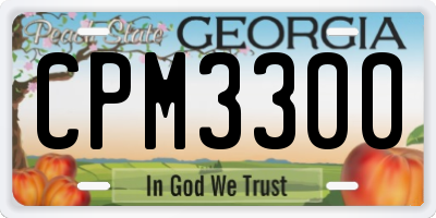 GA license plate CPM3300