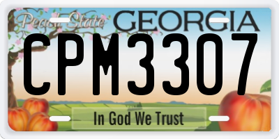 GA license plate CPM3307
