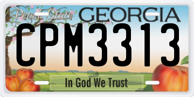 GA license plate CPM3313
