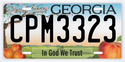 GA license plate CPM3323