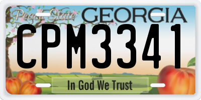 GA license plate CPM3341