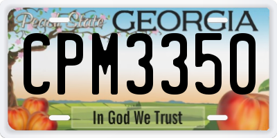 GA license plate CPM3350