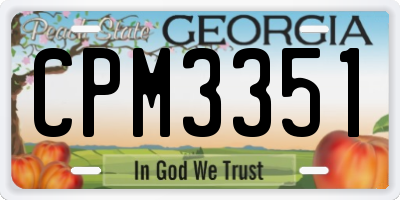 GA license plate CPM3351