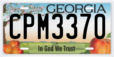GA license plate CPM3370