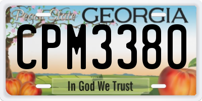 GA license plate CPM3380