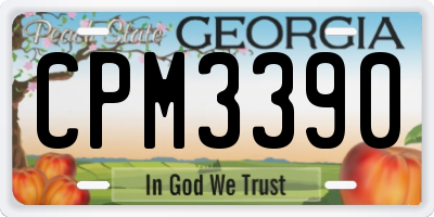 GA license plate CPM3390