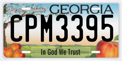 GA license plate CPM3395
