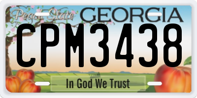 GA license plate CPM3438