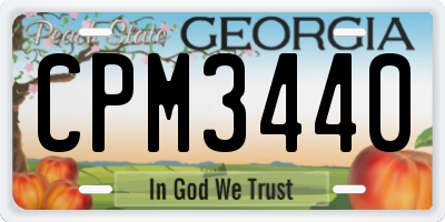 GA license plate CPM3440