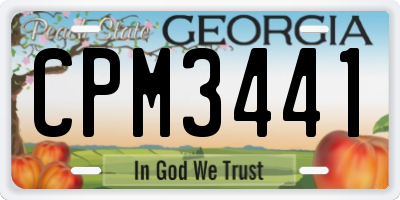 GA license plate CPM3441