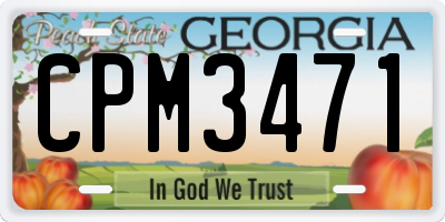 GA license plate CPM3471