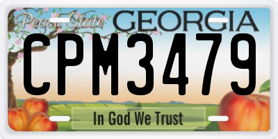 GA license plate CPM3479