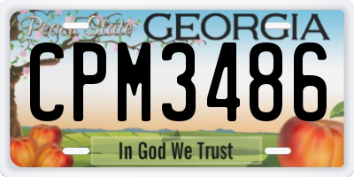 GA license plate CPM3486