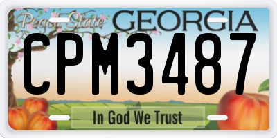 GA license plate CPM3487