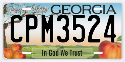 GA license plate CPM3524
