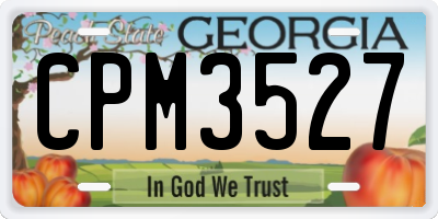 GA license plate CPM3527