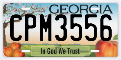 GA license plate CPM3556