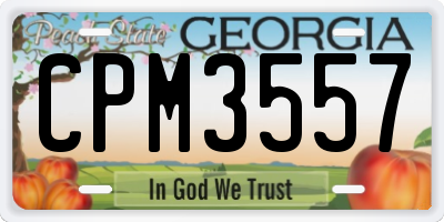 GA license plate CPM3557