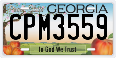 GA license plate CPM3559