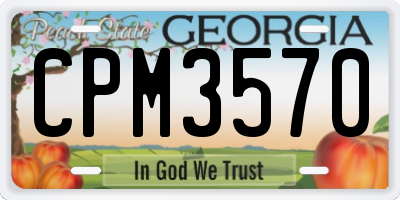 GA license plate CPM3570