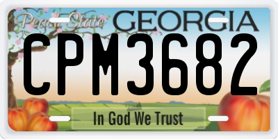 GA license plate CPM3682