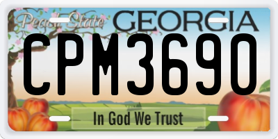 GA license plate CPM3690