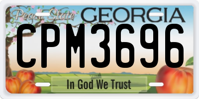 GA license plate CPM3696