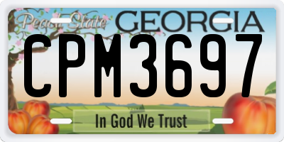 GA license plate CPM3697