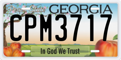 GA license plate CPM3717