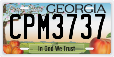 GA license plate CPM3737