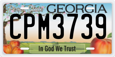 GA license plate CPM3739
