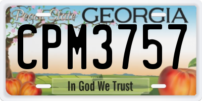 GA license plate CPM3757