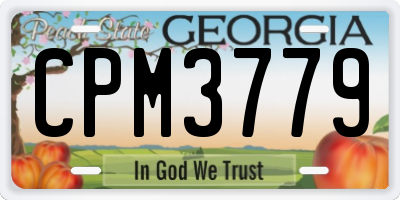 GA license plate CPM3779