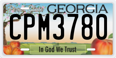 GA license plate CPM3780
