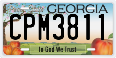GA license plate CPM3811
