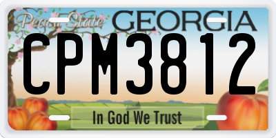 GA license plate CPM3812