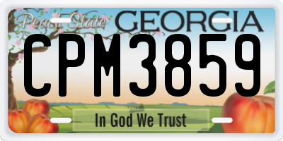 GA license plate CPM3859