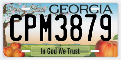 GA license plate CPM3879