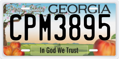GA license plate CPM3895
