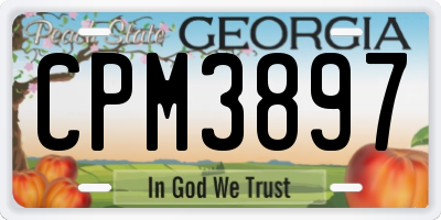 GA license plate CPM3897