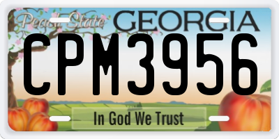 GA license plate CPM3956
