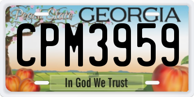 GA license plate CPM3959