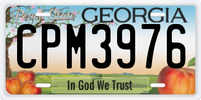 GA license plate CPM3976