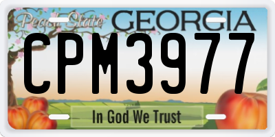 GA license plate CPM3977