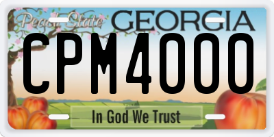 GA license plate CPM4000